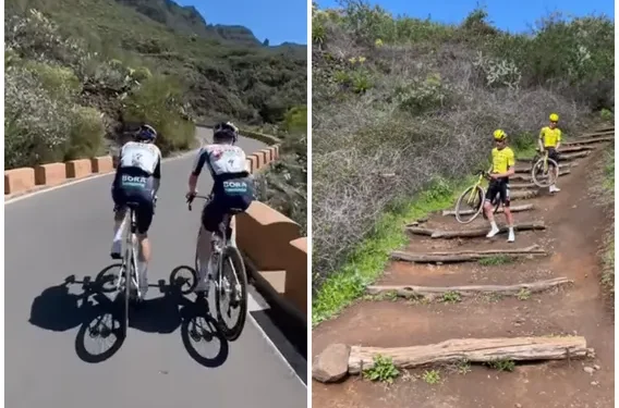 Van Aert scherpt vorm aan met late veldrittraining, terwijl Roglič de zon opzoekt in Tenerife