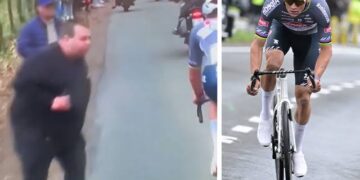 Man die Mathieu van der Poel bespuugde tijdens E3 Saxo Classic gespot in Parijs-Roubaix — Politie zet achtervolging in en verscherpt beveiliging Van der Poel