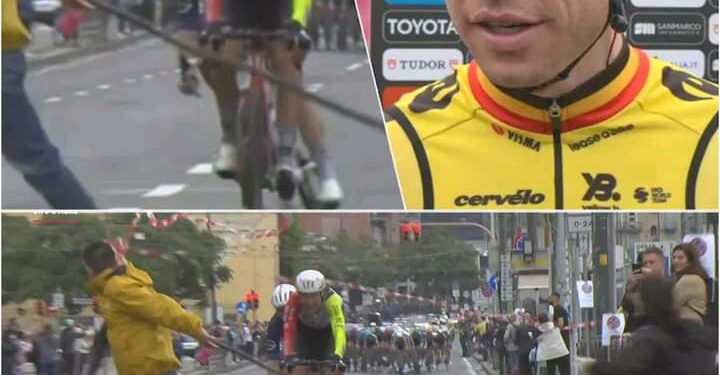 “Waanzinnig wat er gisteren gebeurde”: Verbijsterde Wout van Aert veroordeelt actie van demonstranten in de Giro d’Italia