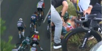 Jasper Philipsen moet Tour de France verlaten na valpartij in derde etappe