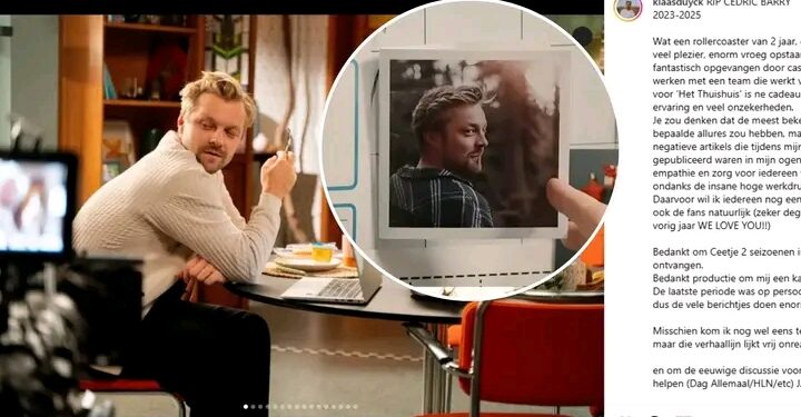 Schok in Thuis: Klaas Duyck neemt afscheid als Cédric Barry