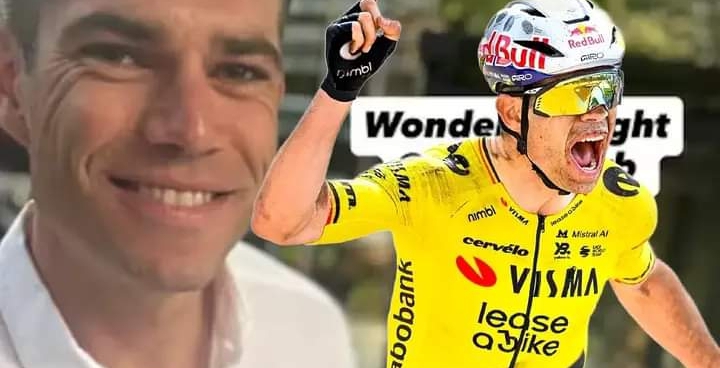 Kijk: zo viert Wout van Aert zijn triomf in Roubaix